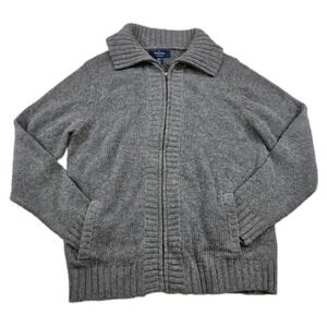 Savile Row London Shawl Cardigan Button Sweater Gray Men's Size XL
